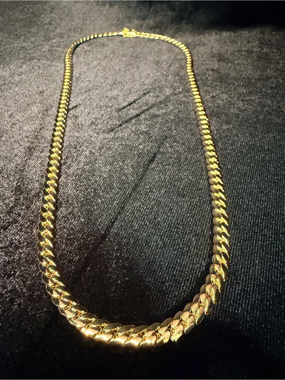Miami Cuban 22in 6.5MM 14K Stamped gold filled necklace w/Box Lock RARE LENGTH